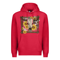 Cardinal western bull skull Premium Hoodie - MaliasSmallBusiness