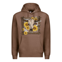 Chestnut western bull skull Premium Hoodie - MaliasSmallBusiness