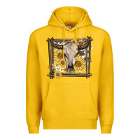 Lemon western bull skull Premium Hoodie - MaliasSmallBusiness
