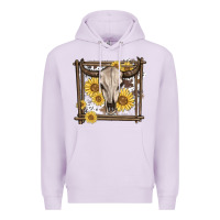 Lilac western bull skull Premium Hoodie - MaliasSmallBusiness