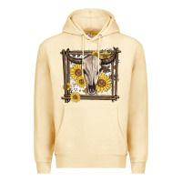 Pina Colada western bull skull Premium Hoodie - MaliasSmallBusiness