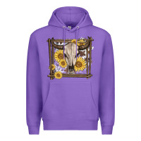 Purple western bull skull Premium Hoodie - MaliasSmallBusiness