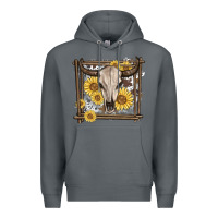 Rock western bull skull Premium Hoodie - MaliasSmallBusiness
