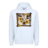White western bull skull Premium Hoodie - MaliasSmallBusiness