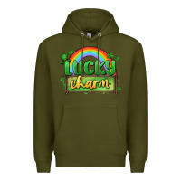 Army Green lucky charm Premium Hoodie - MaliasSmallBusiness