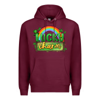 Burgundy lucky charm Premium Hoodie - MaliasSmallBusiness