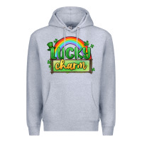 Heather Grey lucky charm Premium Hoodie - MaliasSmallBusiness