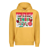 Mustard don't get your tinsel in a tangle Premium Hoodie - MaliasSmallBusiness