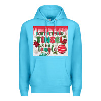 Ocean Blue don't get your tinsel in a tangle Premium Hoodie - MaliasSmallBusiness