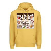 Antique Gold i just want to drink hot cocoa Premium Hoodie - MaliasSmallBusiness