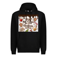 Black i just want to drink hot cocoa Premium Hoodie - MaliasSmallBusiness