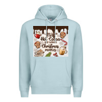Blue Mist i just want to drink hot cocoa Premium Hoodie - MaliasSmallBusiness