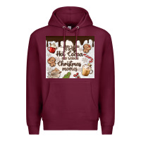 Burgundy i just want to drink hot cocoa Premium Hoodie - MaliasSmallBusiness