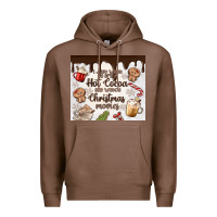 Chestnut i just want to drink hot cocoa Premium Hoodie - MaliasSmallBusiness