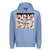 Colony Blue i just want to drink hot cocoa Premium Hoodie - MaliasSmallBusiness