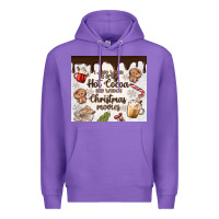 Purple i just want to drink hot cocoa Premium Hoodie - MaliasSmallBusiness