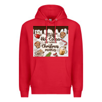 Red i just want to drink hot cocoa Premium Hoodie - MaliasSmallBusiness