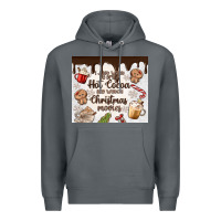 Rock i just want to drink hot cocoa Premium Hoodie - MaliasSmallBusiness