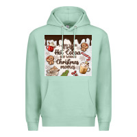Seafoam i just want to drink hot cocoa Premium Hoodie - MaliasSmallBusiness