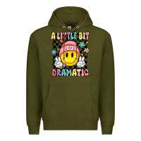 Army Green a little bit dramatic Premium Hoodie - MaliasSmallBusiness