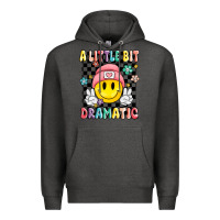 Charcoal Heather a little bit dramatic Premium Hoodie - MaliasSmallBusiness