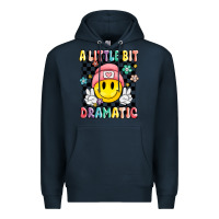 Navy a little bit dramatic Premium Hoodie - MaliasSmallBusiness