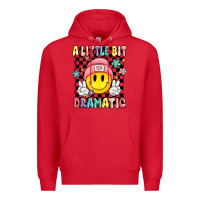 Red a little bit dramatic Premium Hoodie - MaliasSmallBusiness