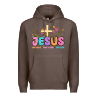 Coffee jesus the way the truth the life Premium Hoodie - MaliasSmallBusiness