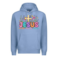 Colony Blue jesus the way the truth the life Premium Hoodie - MaliasSmallBusiness
