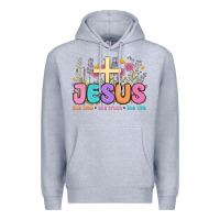 Heather Grey jesus the way the truth the life Premium Hoodie - MaliasSmallBusiness