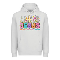 Dove Grey jesus the way the truth the life Premium Hoodie - MaliasSmallBusiness