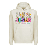 Oatmeal Heather jesus the way the truth the life Premium Hoodie - MaliasSmallBusiness