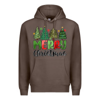Coffee merry christmas trees Premium Hoodie - MaliasSmallBusiness