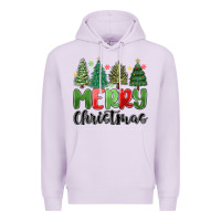 Lilac merry christmas trees Premium Hoodie - MaliasSmallBusiness