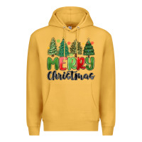 Mustard merry christmas trees Premium Hoodie - MaliasSmallBusiness