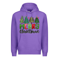 Purple merry christmas trees Premium Hoodie - MaliasSmallBusiness
