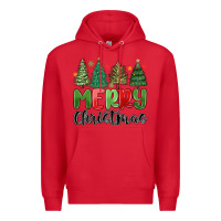 Red merry christmas trees Premium Hoodie - MaliasSmallBusiness