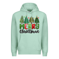 Seafoam merry christmas trees Premium Hoodie - MaliasSmallBusiness