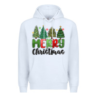 White merry christmas trees Premium Hoodie - MaliasSmallBusiness