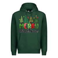 Sports Green merry christmas trees Premium Hoodie - MaliasSmallBusiness