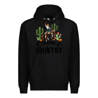 Black creepin it country rodeo Premium Hoodie - MaliasSmallBusiness