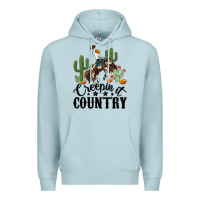 Blue Mist creepin it country rodeo Premium Hoodie - MaliasSmallBusiness