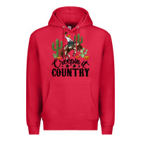 Cardinal creepin it country rodeo Premium Hoodie - MaliasSmallBusiness