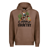 Chestnut creepin it country rodeo Premium Hoodie - MaliasSmallBusiness