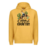 Mustard creepin it country rodeo Premium Hoodie - MaliasSmallBusiness