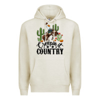 Oatmeal Heather creepin it country rodeo Premium Hoodie - MaliasSmallBusiness