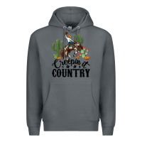 Rock creepin it country rodeo Premium Hoodie - MaliasSmallBusiness