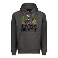 Charcoal Heather creepin it country rodeo Premium Hoodie - MaliasSmallBusiness