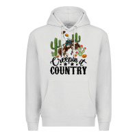 Dove Grey creepin it country rodeo Premium Hoodie - MaliasSmallBusiness
