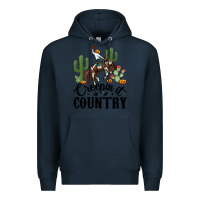 Navy creepin it country rodeo Premium Hoodie - MaliasSmallBusiness